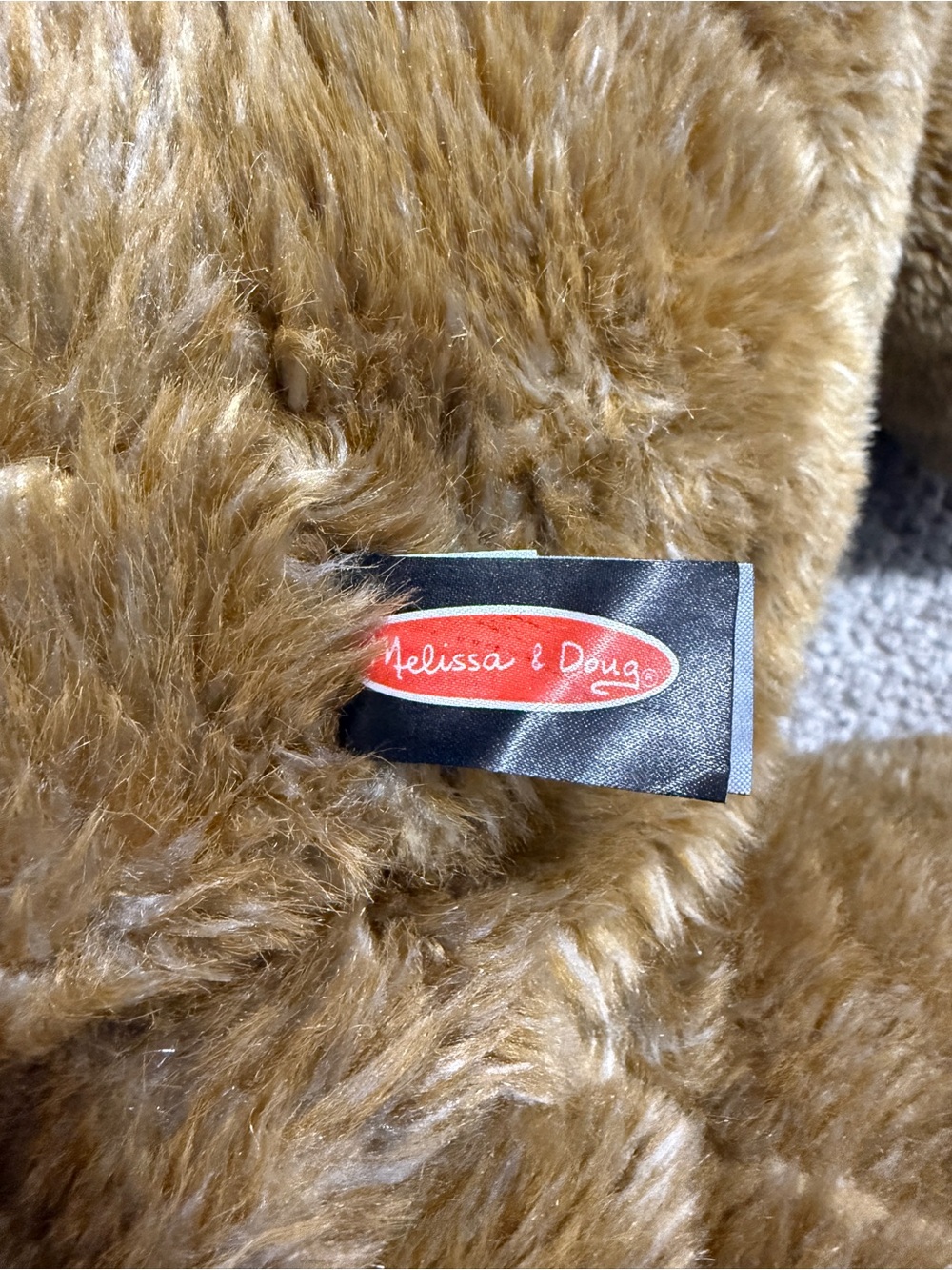 Large Melissa and Doug stuffed teddy bear - Picture 3 of 4